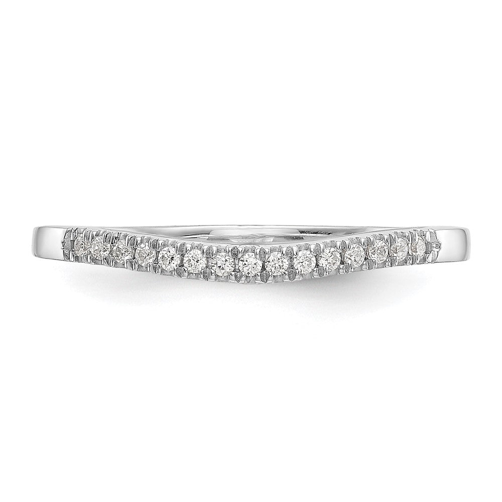 Designer 14K White Gold Wedding Band Set with 1/5 Carat Diamonds - Stylish Value Pair