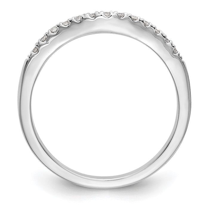 Exclusive 14K White Gold Wedding Band Set with 1/3 Carat Diamonds - Affordable Value-2