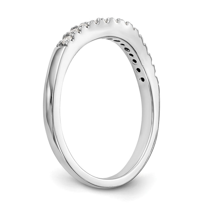 Exclusive 14K White Gold Wedding Band Set with 1/3 Carat Diamonds - Affordable Value-6