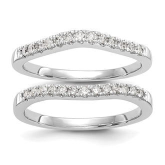 Exclusive 14K White Gold Wedding Band Set with 1/3 Carat Diamonds - Affordable Value