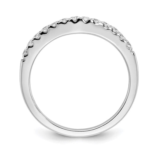 High-quality 14K White Gold Wedding Band Set with 5/8 Carat Diamonds - Stylish Pair of 2
