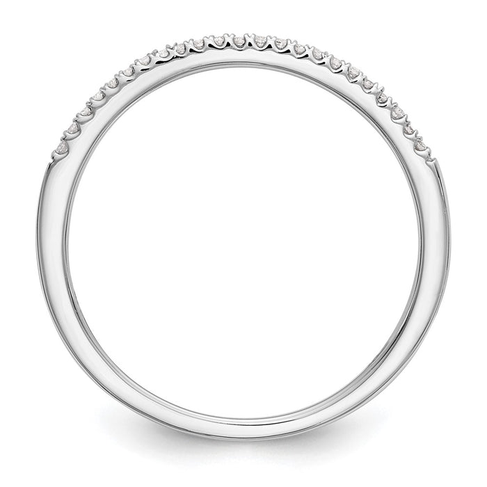 Buy Stylish 14K White Gold Diamond Wedding Band, 1/10 Carat Total Weight-2