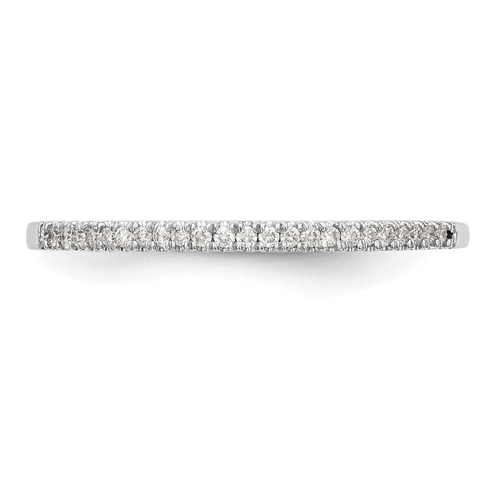 Buy Stylish 14K White Gold Diamond Wedding Band, 1/10 Carat Total Weight-4