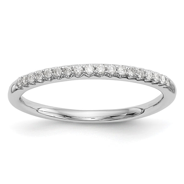 14K White Gold Wedding Band Set with 1/8 Carat Diamonds - Style GR1-1035251