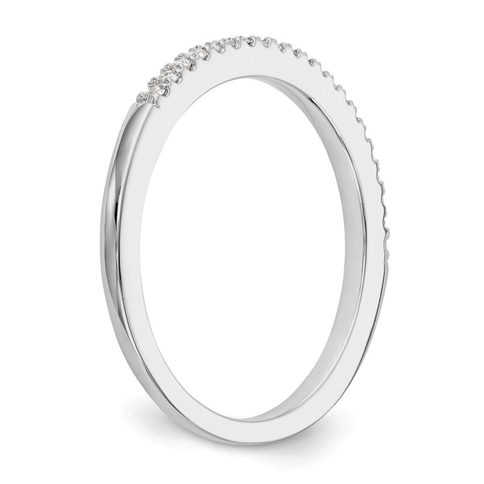 Order Stylish 14K White Gold Wedding Band Set with 1/6 Carat Diamonds-6