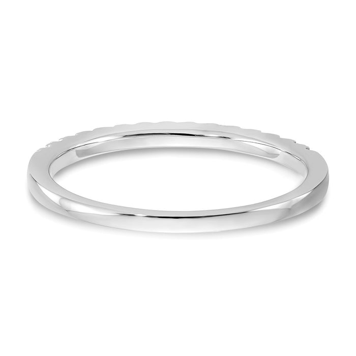 Buy Exclusive 14K White Gold Wedding Band Set with 1/8 Carat Diamonds - Stylish Value-5