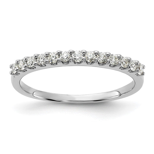 14K White Gold Wedding Band Set - 1/4 Carat Diamonds