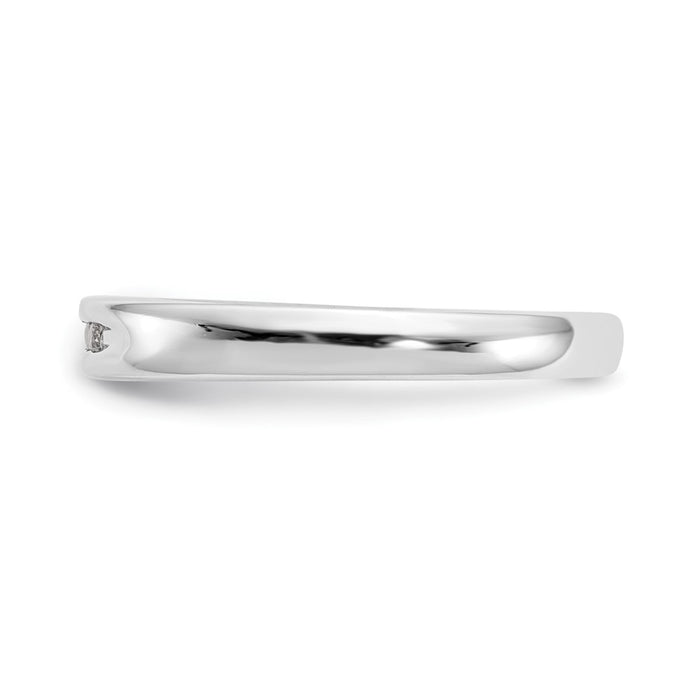 Buy Stylish 14K White Gold 5-Stone Diamond Band with 1/10 Carat Stones-3