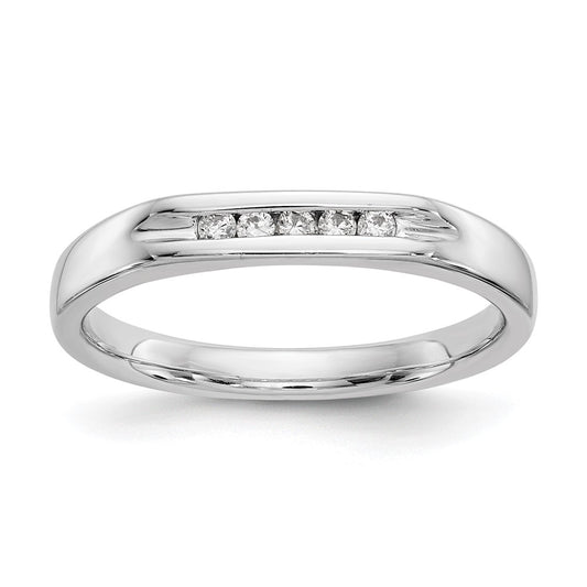 Buy Stylish 14K White Gold 5-Stone Diamond Band with 1/10 Carat Stones