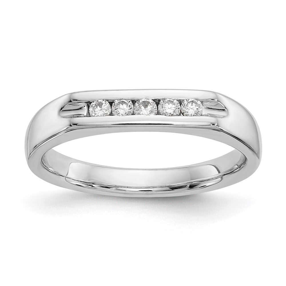 Buy Stylish 14K White Gold Diamond Band - 5-Stone, 1/6 Carat Clearance