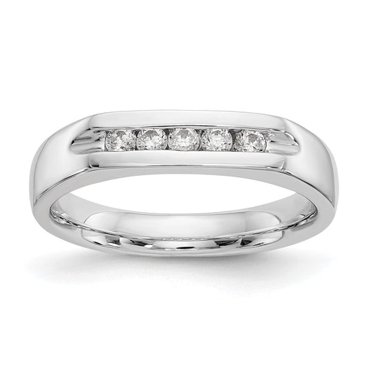 Exclusive 14K White Gold 5-Stone Diamond Band - 1/5 Carat, Affordable Luxury