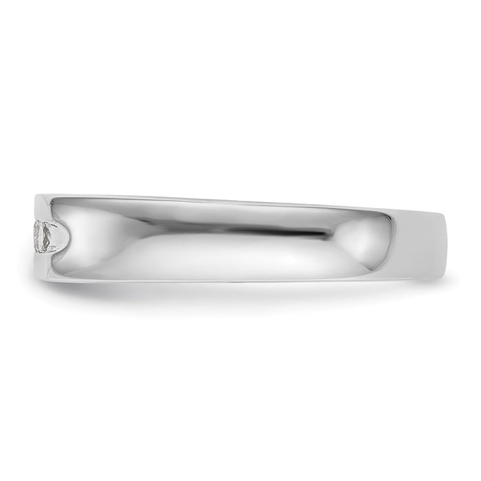Buy 14K White Gold 5-Stone Channel Set Band with 1/4 Carat Diamonds - Stylish Value-3
