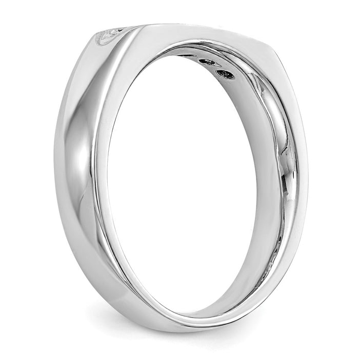 Buy 14K White Gold 5-Stone Channel Set Band with 1/4 Carat Diamonds - Stylish Value-6