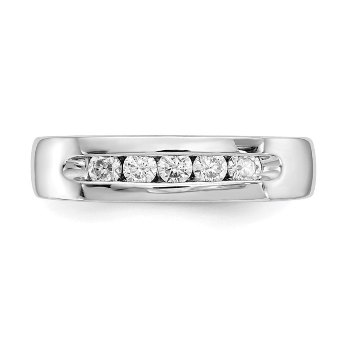 Buy 14K White Gold 5-Stone Diamond Band - 1/3 Carat, Stylish Value-4