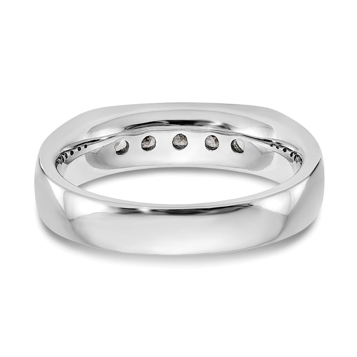 Buy 14K White Gold 5-Stone Diamond Band - 1/3 Carat, Stylish Value-5