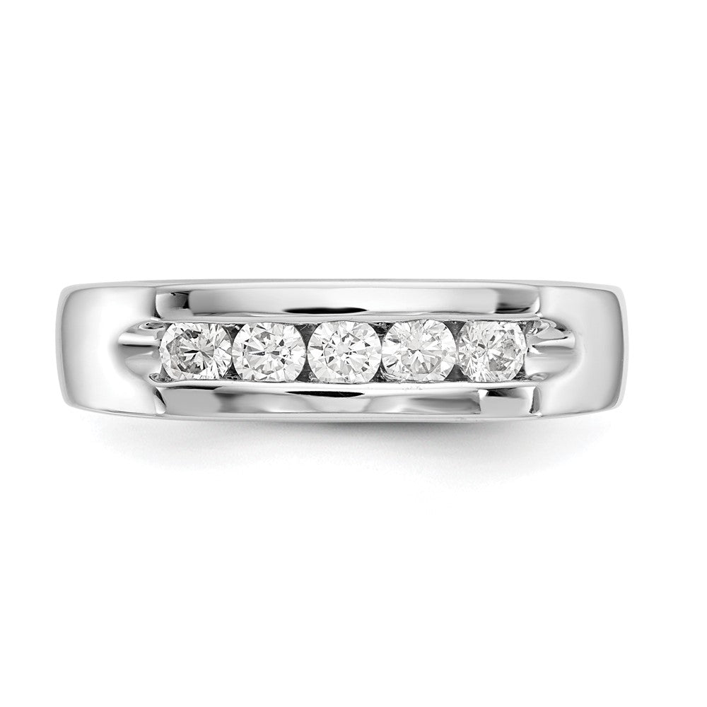High-Quality 14K White Gold 5-Stone Diamond Band - 3/8 Carat, Stylish Value!