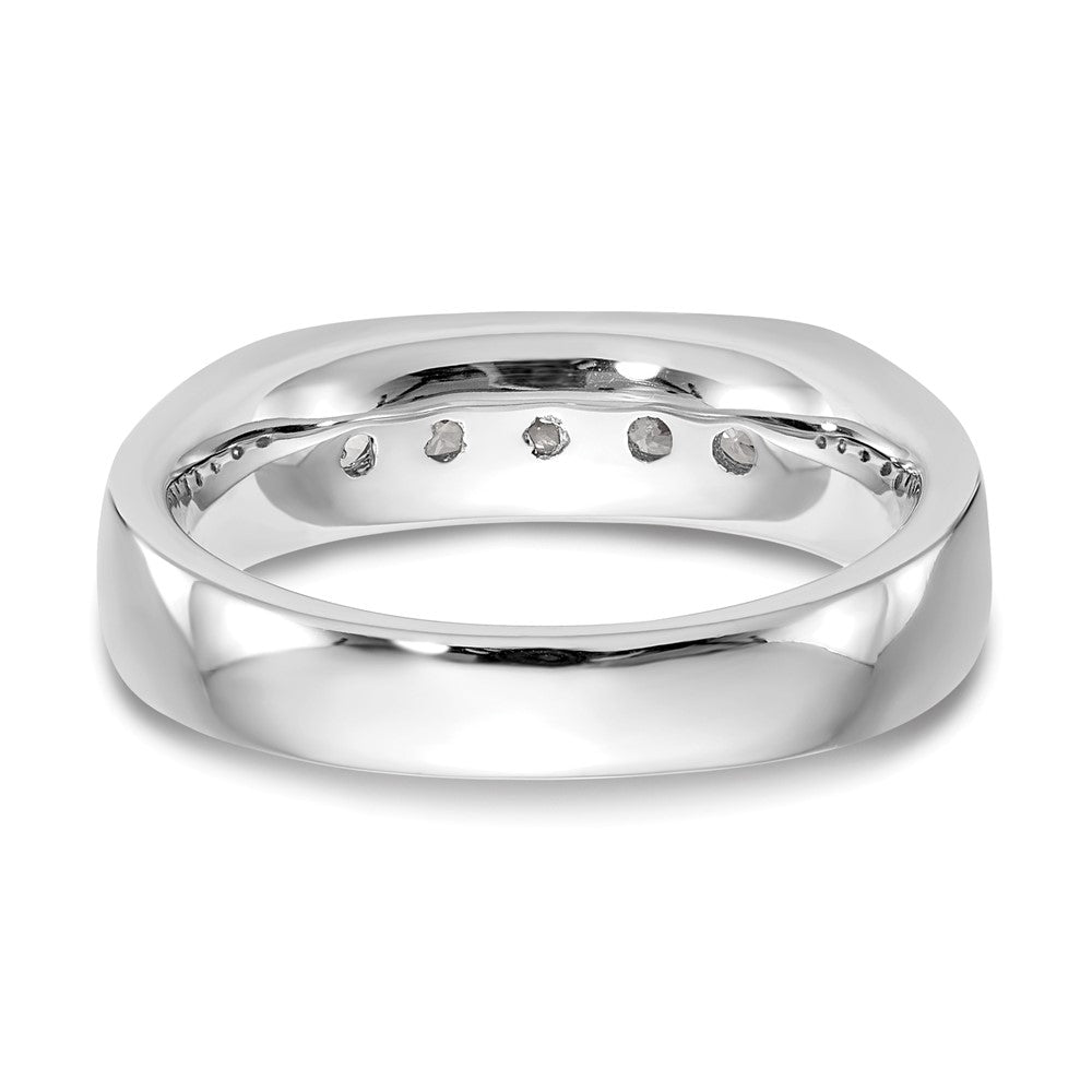 High-Quality 14K White Gold 5-Stone Diamond Band - 3/8 Carat, Stylish Value!