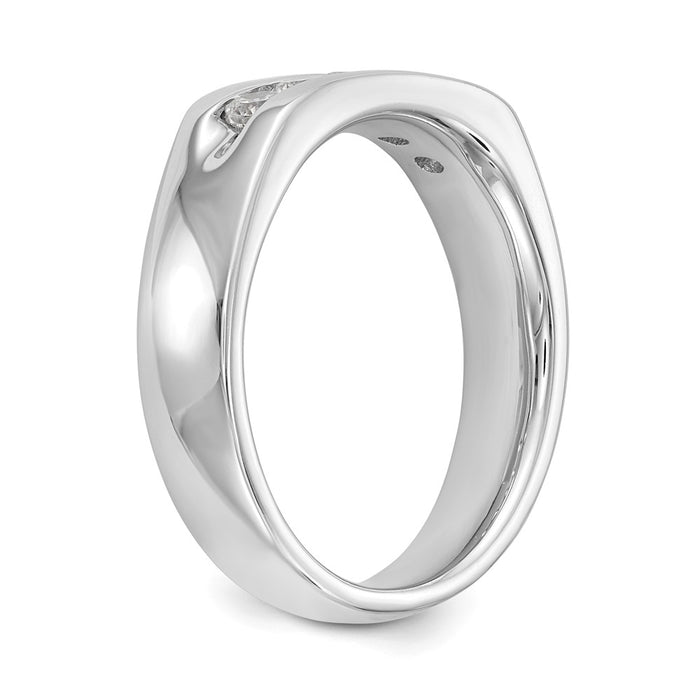 High-Quality 14K White Gold 5-Stone Diamond Band - 3/8 Carat, Stylish Value!-6