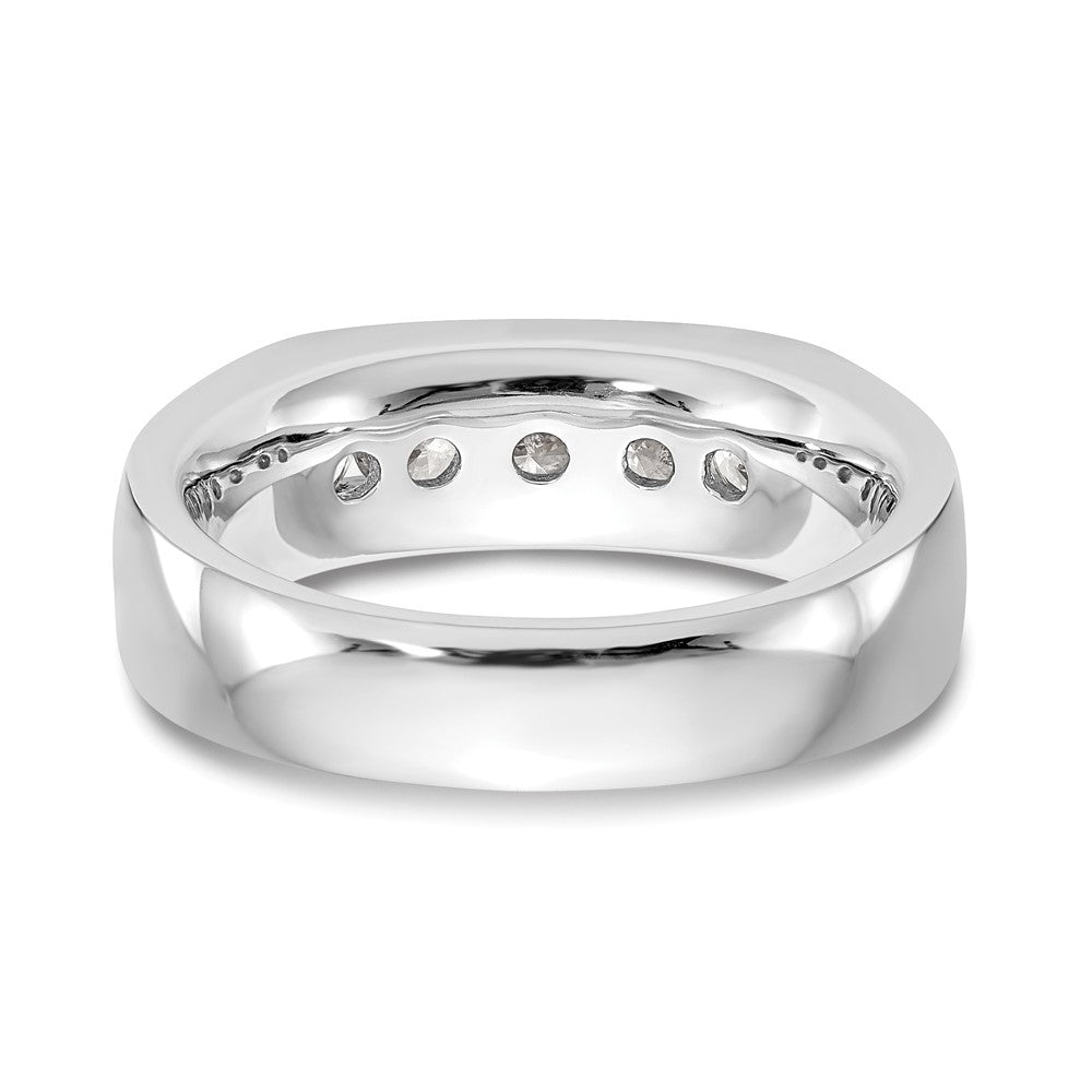 Buy Stylish 14K White Gold 5-Stone Diamond Band - 5/8 Carat Value Deal!