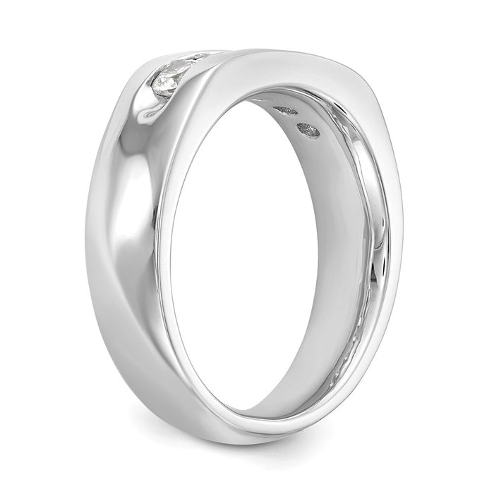 Buy Stylish 14K White Gold 5-Stone Diamond Band - 5/8 Carat Value Deal!-6