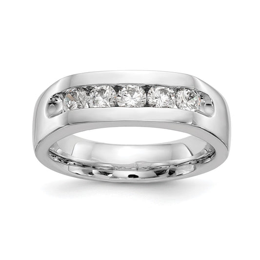 Buy Stylish 14K White Gold 5-Stone Diamond Band - 5/8 Carat Value Deal!