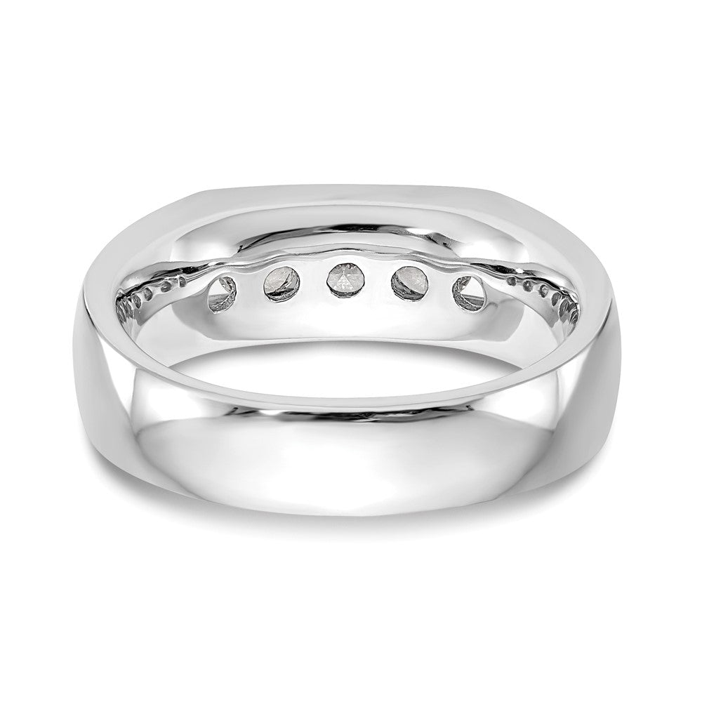 Buy Stylish 14K White Gold 5-Stone Round Diamond Band - 3/4 Carat Value