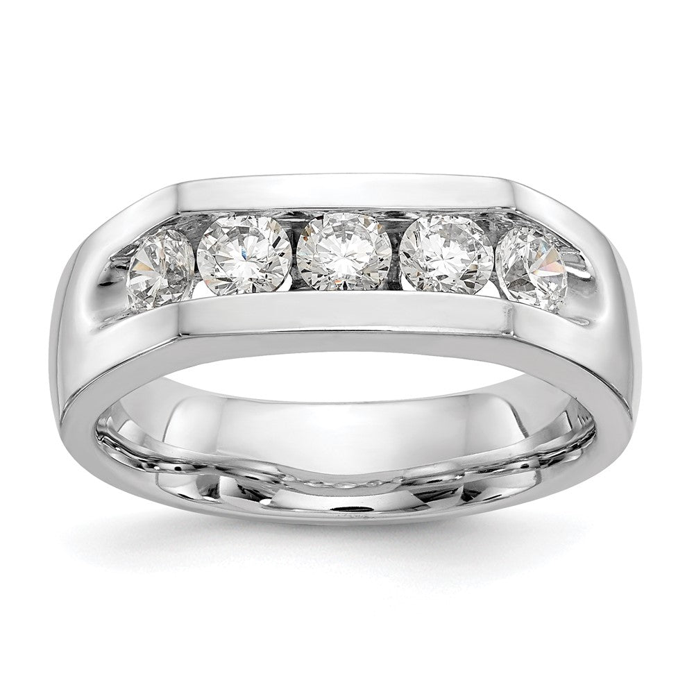 Buy Stylish 14K White Gold 5-Stone Round Diamond Band - 3/4 Carat Value
