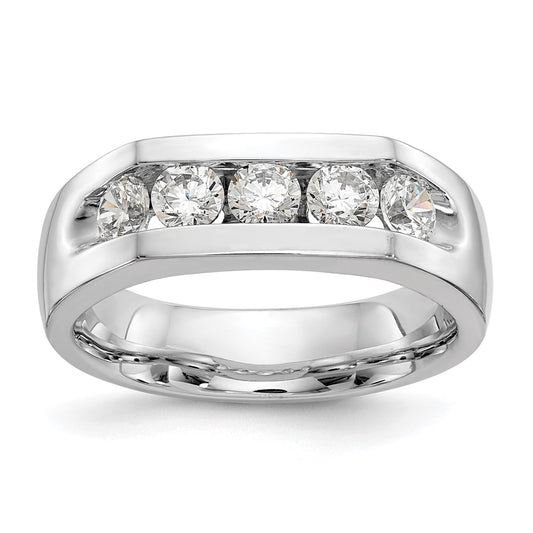 Buy Stylish 14K White Gold 5-Stone Round Diamond Band - 3/4 Carat Value