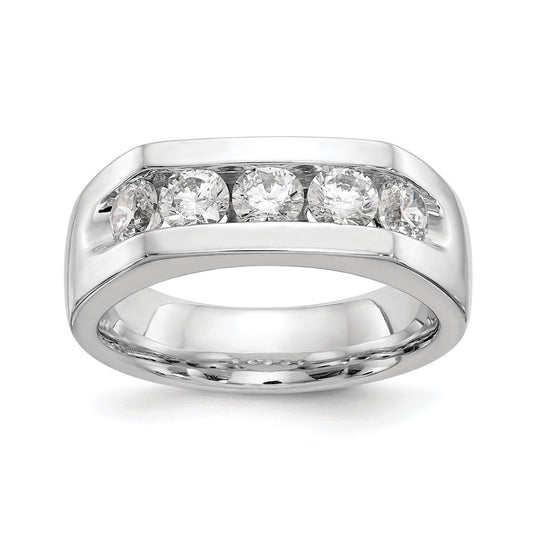 Buy Stylish 14K White Gold 5-Stone Diamond Band - 1 Carat Total Weight