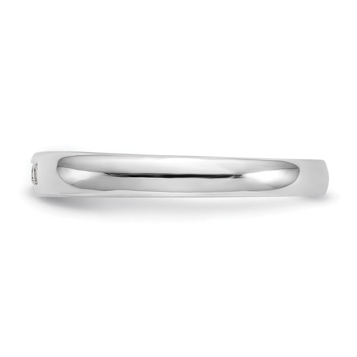 Buy Stylish 14K White Gold 5-Stone Diamond Band - 1/10 Carat Total Weight-3