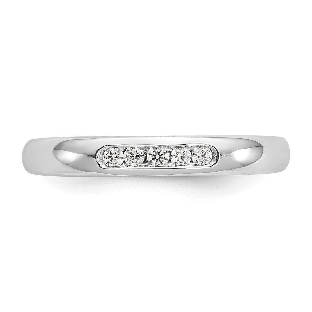 Buy Stylish 14K White Gold 5-Stone Diamond Band - 1/10 Carat Total Weight
