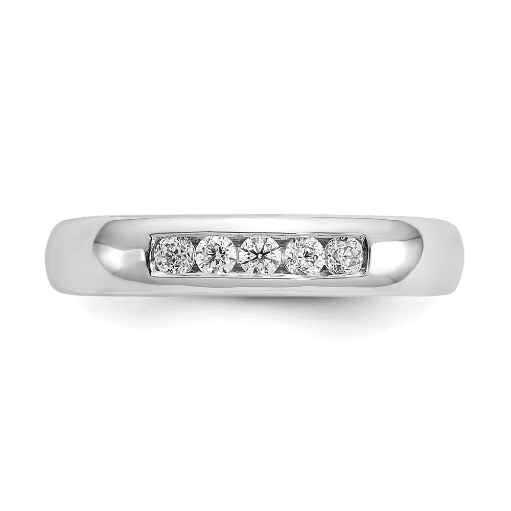 Buy 14K White Gold 5-Stone Band Mounting for 5 Round Stones (2.1mm) - Stylish!