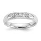 Exclusive 14K White Gold 5-Stone Diamond Band - 1/5 Carat, Stylish Value-1