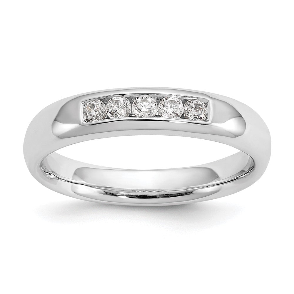 Exclusive 14K White Gold 5-Stone Diamond Band - 1/5 Carat, Stylish Value