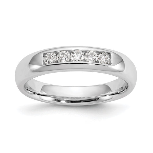 Exclusive 14K White Gold 5-Stone Band with 1/4 Carat Diamonds - Stylish Price