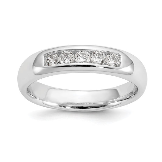 Buy Exclusive 14K White Gold 5-Stone Diamond Band - 1/3 Carat Luxury Value