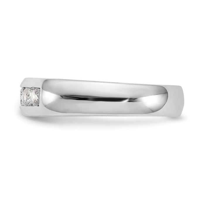 High-Quality 14K White Gold 5-Stone Diamond Band - 3/8 Carat, Stylish Value-3