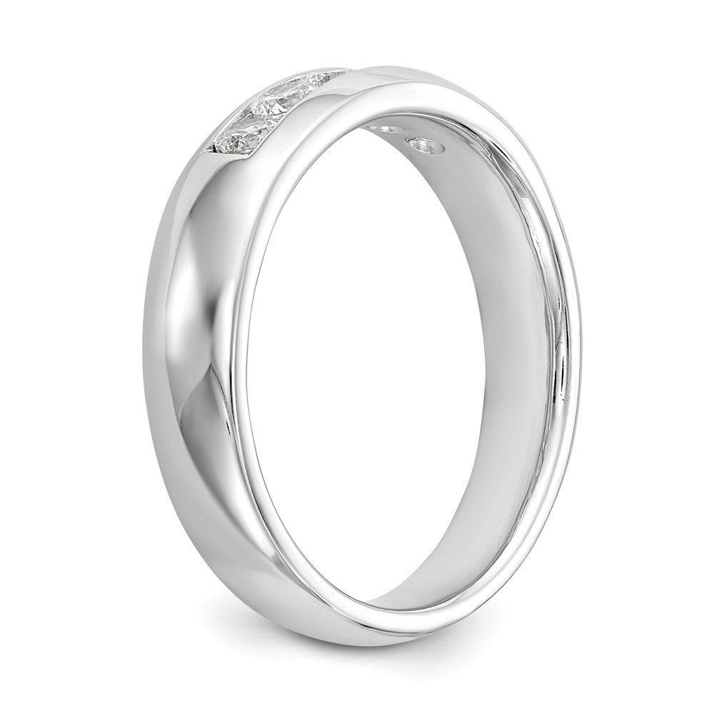 High-Quality 14K White Gold 5-Stone Diamond Band - 3/8 Carat, Stylish Value