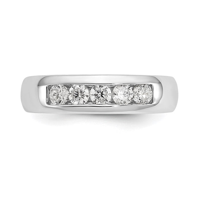 Buy Exclusive 14K White Gold 5-Stone Diamond Band - 1/2 Carat Total Weight-4