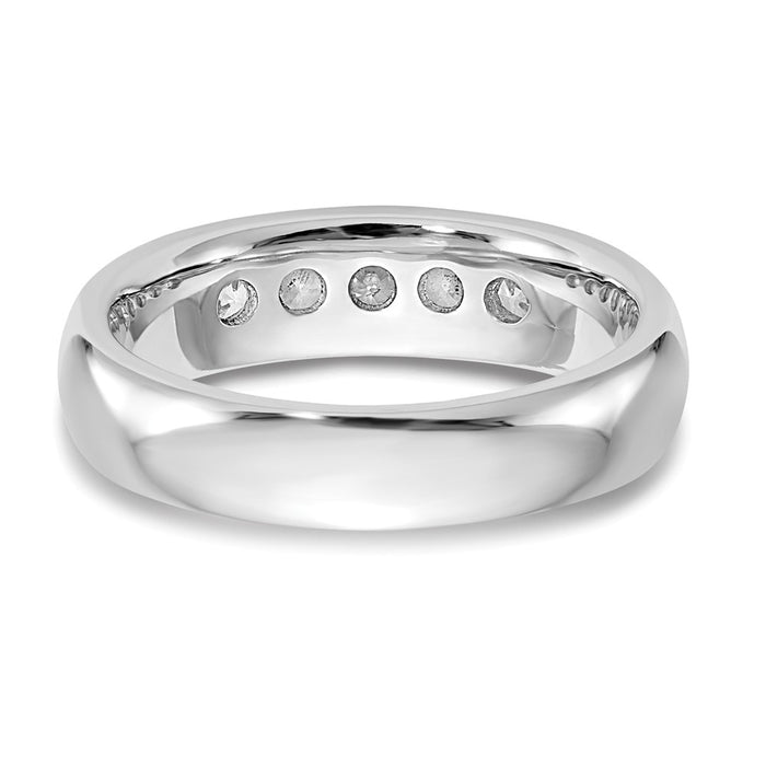 Buy Exclusive 14K White Gold 5-Stone Diamond Band - 1/2 Carat Total Weight-5