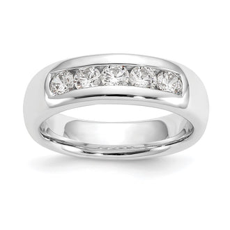 High-Quality 14K White Gold 5-Stone Band Mounting for 3.1mm Stones - Stylish Value!