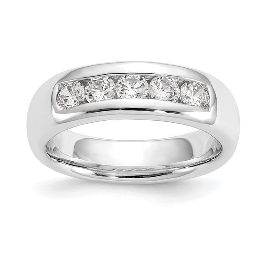 Buy 14K White Gold 5-Stone Diamond Band - 5/8 Carat, Stylish Luxury Ring