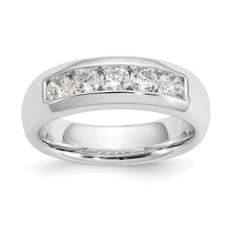 Buy Exclusive 14K White Gold 5-Stone Band Mounting for 3.4mm Stones