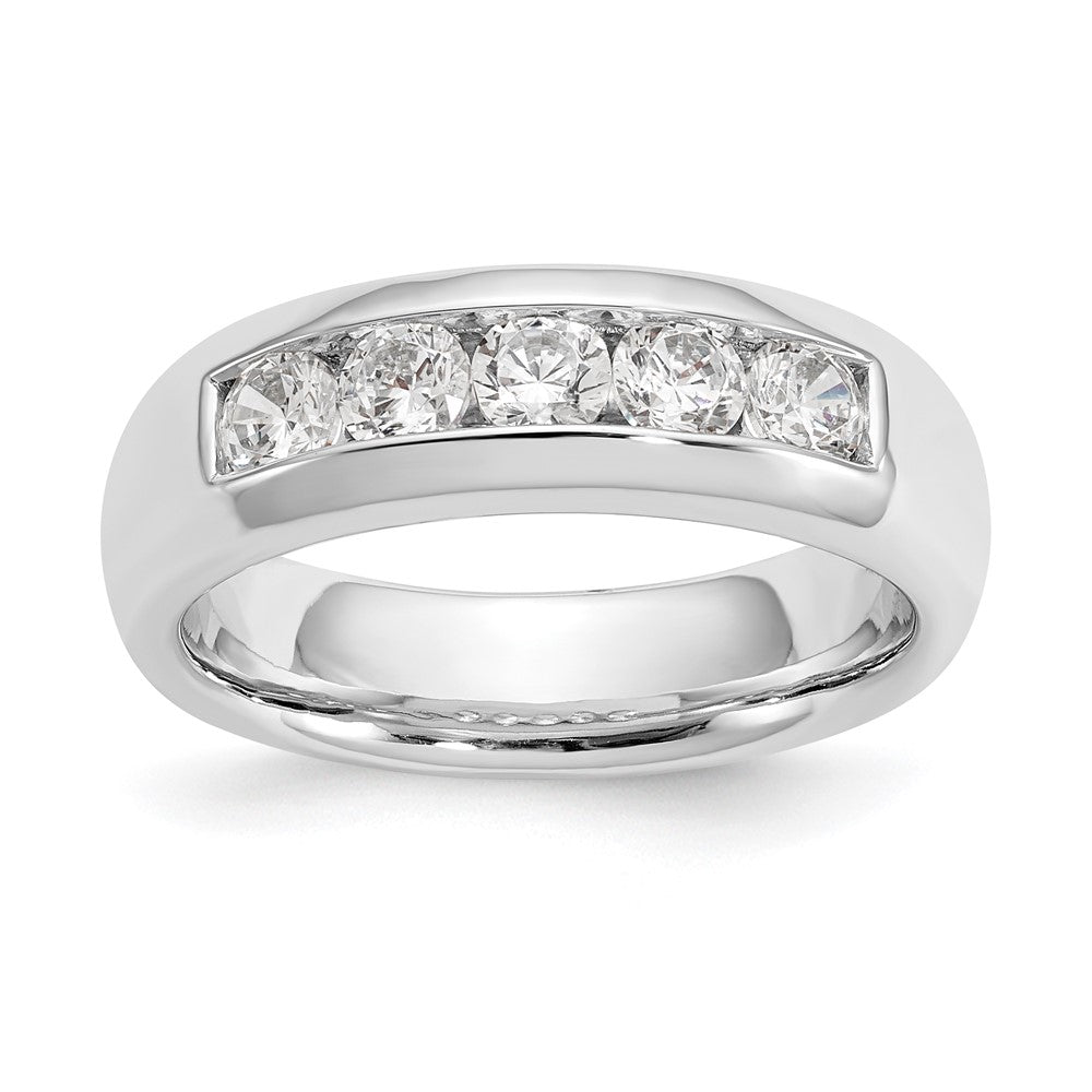 High-Quality 14K White Gold 5-Stone Round Diamond Band - 3/4 Carat Luxury Value