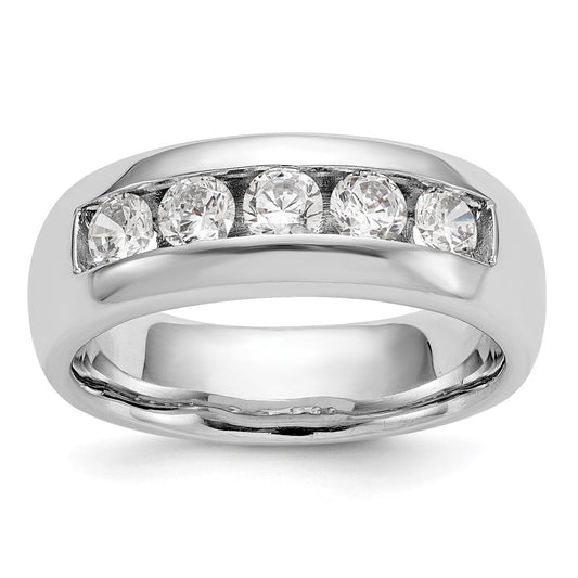 Buy Stylish 14K White Gold 5-Stone Diamond Band - 1 Carat Total Weight