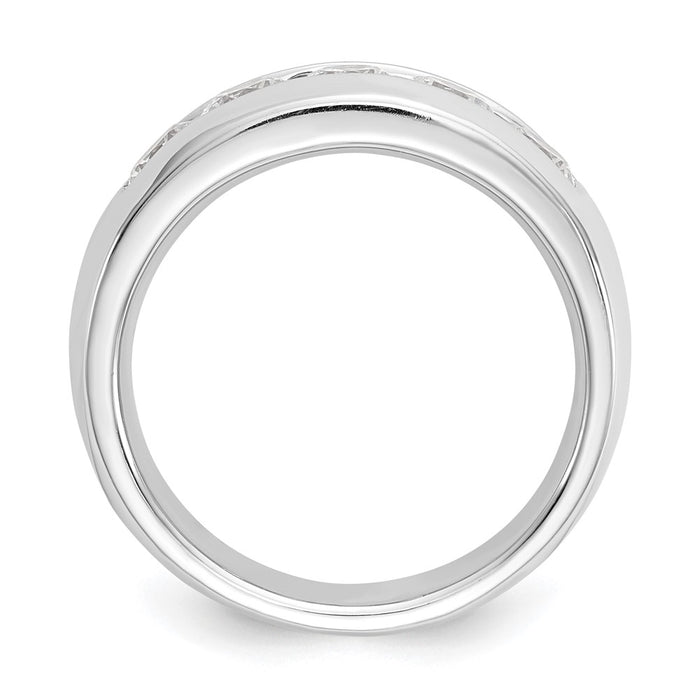 Buy 14K White Gold 5-Stone Diamond Band - 1.2 Carats, Stylish Luxury Jewelry-2