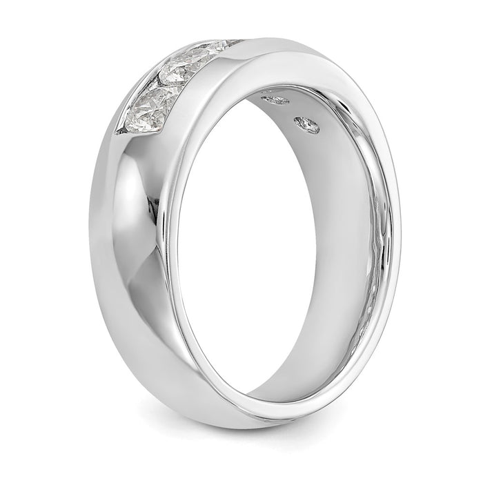 Buy 14K White Gold 5-Stone Diamond Band - 1.2 Carats, Stylish Luxury Jewelry-6