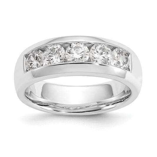 Buy 14K White Gold 5-Stone Diamond Band - 1.2 Carats, Stylish Luxury Jewelry