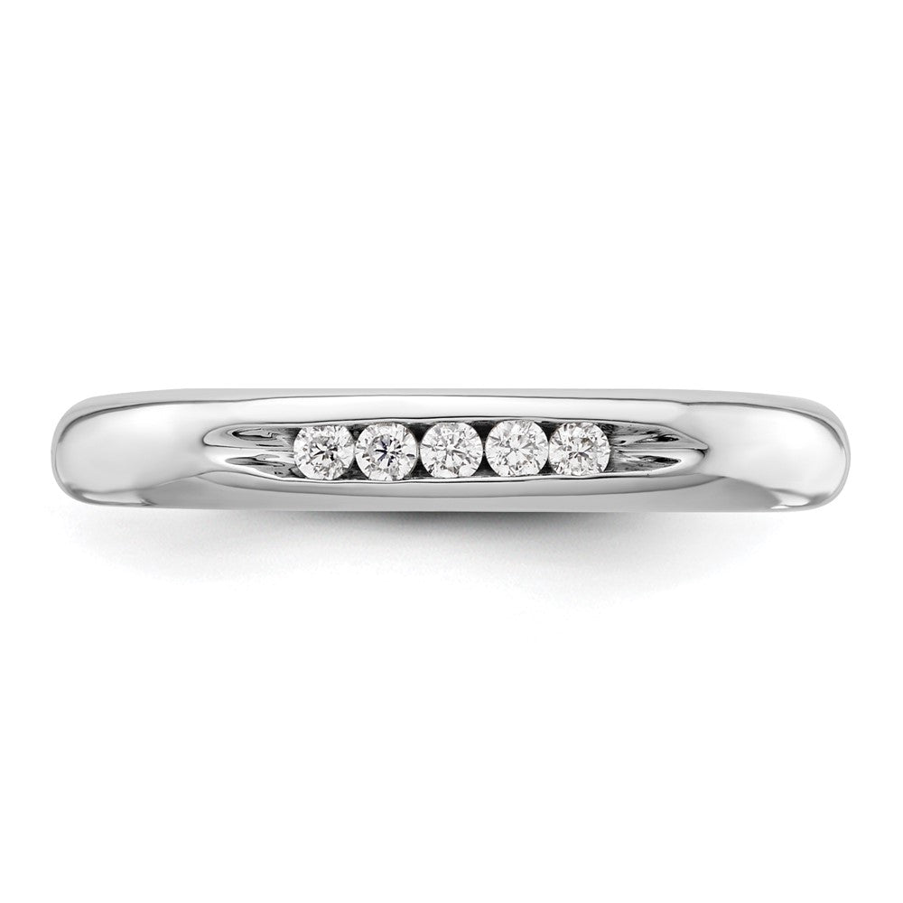 Buy Stylish 14K White Gold 5-Stone Diamond Band - 1/10 Carat Total Weight