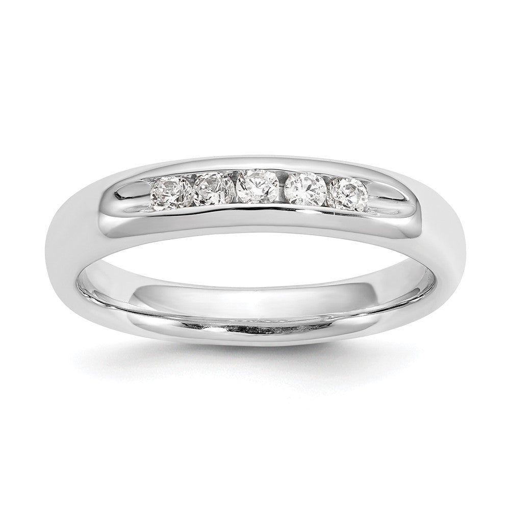 Buy Exclusive 14K White Gold 5-Stone Diamond Band - 1/5 Carat Value!